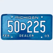 2003 United States Michigan Base Dealer License Plate 50D225 - $16.25 CAD