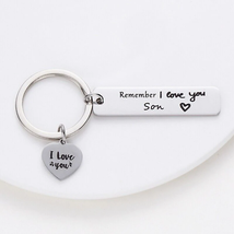 Remember I Love You Son Keychain Father&#39;s Day Keychain Father&#39;s Gift Dad... - $4.74