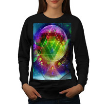 Wellcoda Psychedelic Cosmos Womens Sweatshirt, Crazy Casual Pullover Jumper - £23.16 GBP+