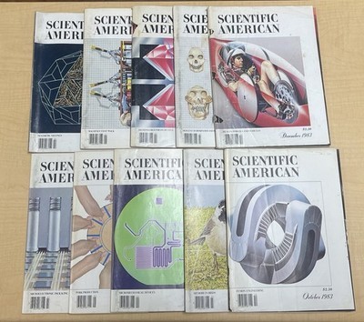 Lot of 10 1980s Scientific American Magazines 1983 &amp; 1984 CV JD - $19.79