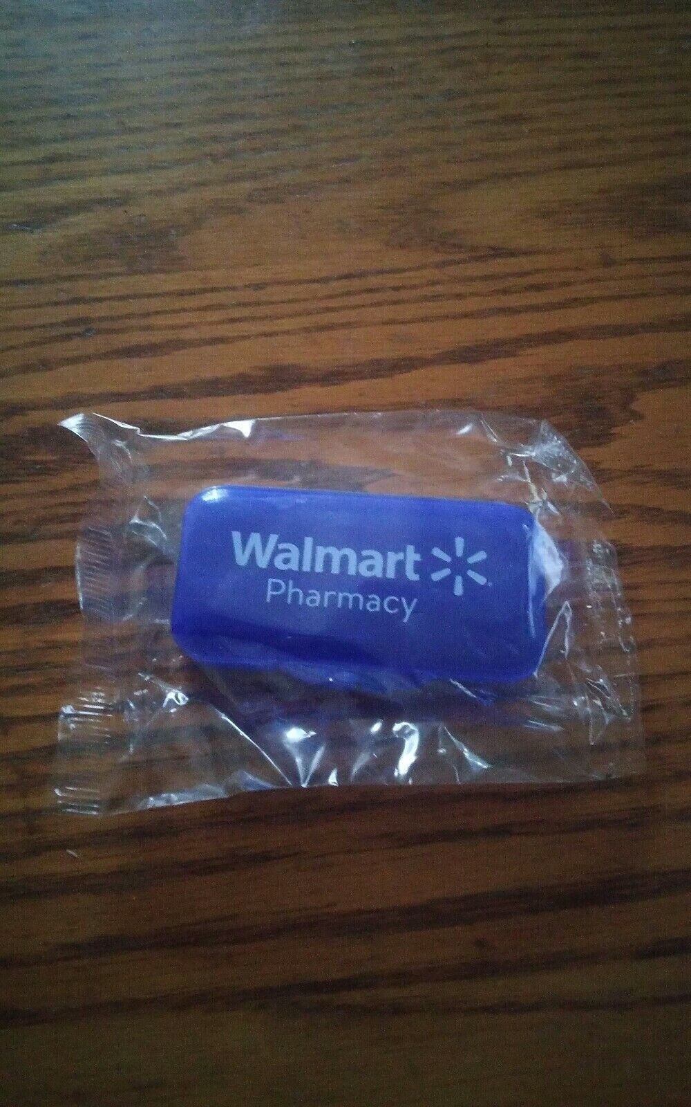 000 New Walmart Pharmacy Pocket Pill Holder Box Plastic Blue Travel - $3.99