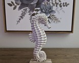 Resin Wicker Sea Horse Statue Figurine  6  3/4 inches - £11.96 GBP