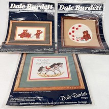 Vintage Lot 3 Dale Burdett Counted Cross Stitch Kits Horses Bears New - $29.00