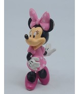 Walt Disney Minnie Mouse PVC Figure Figurine Cake Topper 3” Inch Pink Dress - £10.51 GBP