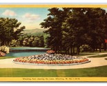Wheeling Park Lake Wheeling West Virginia WV Linen Postcard R13 - £2.79 GBP