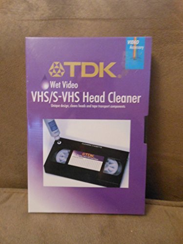 Nettoyeur de tête vidéo TDK pour enregistreurs vidéo VHS et super VHS / nettoie vos