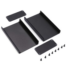 Black Aluminum PCB Instrument Box Extruded Enclosure DIY Electronic Proj... - $13.48