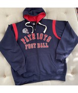 New England Patriots Applique XL Sherpa Fleece Lined Hoodie Full Zip Swe... - $44.95 CAD