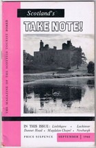 Scotland Take Note Magazine Tourist Board September 1966 34 Pages - £2.84 GBP