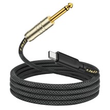 J&amp;D USB C to 6.35 mm 1/4 inch TS Guitar Audio Cable, Audio Recording, Bass, Elec - £22.94 GBP