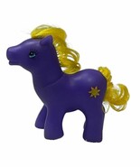 My Little Pony Purple Star Logo Yellow Glitter Hair Toy Vintage 2118 Col... - $84.54 MXN