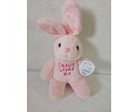 Dan Dee Easter Jesus Loves Me Bunny Rabbit Plush Stuffed Animal Pink Mus... - £19.76 GBP