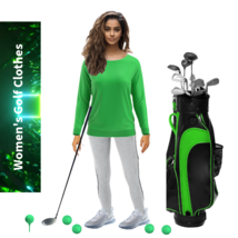 Women&#39;s Golf Clothes Grey Legging By Satva Size L - $39.99