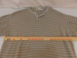 Mens Eddie Bauer Big / Tall Tan White Mixed X-Large Pullover 3 Button Sw... - £13.12 GBP