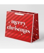 Lot of 36 Wondershop Metallic &#39;Merry Christmas&#39; Vogue Gift Bag, Large, Red - $42.75