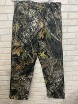 Wrangler Jeans Mens 36x32 Camo Mossy Oak Hunting Canvas Denim Pants double knee - £19.17 GBP