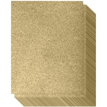 Gold Glitter Cardstock - One-Sided - Non-Adhesive - 20 Pack - 8.5 X 11 Inches -  - £17.57 GBP