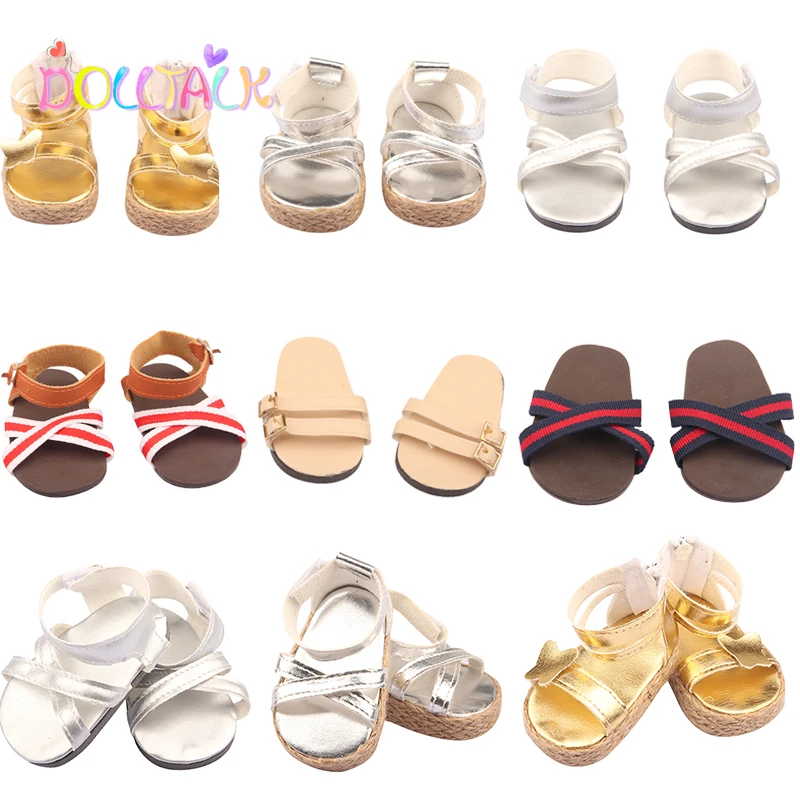 Toy Accessories 43 Cm New Baby Born Doll Overlapping Bowknot Shoes Smooth Gold - £5.67 GBP+