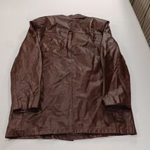 Vtg Sears The Leather Shop Men's Redish Brown Leather Jacket Sz 42 Reg Zip Liner image 2