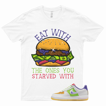 EAT T Shirt to Match Air Force 1 Low GS White Multicolor Space Purple Su... - $23.08+