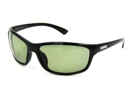 SunCloud SENTRY Polarized Wrap Sunglasses, Gloss Black / Green - Gray #812 - £27.65 GBP