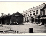 Wells Block and B &amp; O Depot Pennsboro West Virginia WV B&amp;W WB Postcard L19 - $24.70