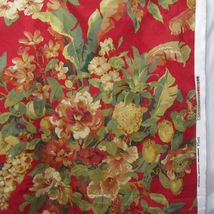 Covington Ananas Fruit Floral Red Multi Ingrid Finnan 8+ Yards Fabric Remnant - £156.45 GBP