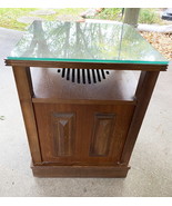 Electrophonic Morse End Table Speaker ~ MCM ~ Glass Top ~ 8&quot; Alnico Woofer - $32.22 CAD