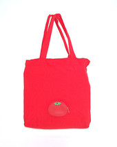 Bey Berk Red Tomato Re-usable Foldable Bag Recycled Leather/Nylon - $19.75