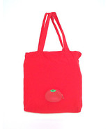 Bey Berk Red Tomato Re-usable Foldable Bag Recycled Leather/Nylon - $19.75