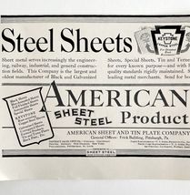 Keystone American Copper Steel Sheets 1929 Advertisement Frick Pittsburg... - $18.07 CAD