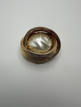 Large Vintage Faux Pearl Brooch Size:38mm x 40mm  BB3 - $16.83