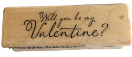 Hampton Art Rubber Stamp Will You Be My Valentine Love Sentiment Card Making - £3.98 GBP