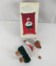 2002 Hallmark Keepsake Ornament Grandson Sailor Teddy Bear With Flocked ... - $105.72 MXN