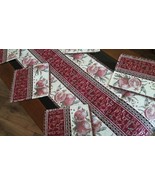 Armenian Alphabet and Pomegranate Table Cloth, Armenian Design, Table Ru... - $69.75 CAD