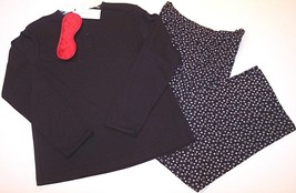 NWT Charter Club Women&#39;s Black Snowflake Knit Pajama Set + Mask, Small, $45 - £12.54 GBP