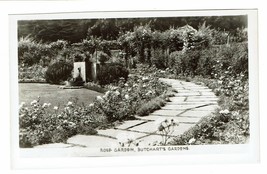 Vintage Rose Garden Butchart&#39;s Gardens Canada Miniature RPPC photo postcard - £6.99 GBP