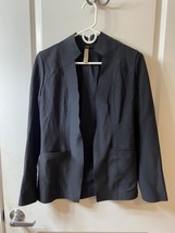 Athleta Women&#39;s 2 Avenue Blazer Black Stretch Travel Work Jacket - $54.44