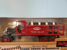 Vintage Kenworth Stake Ertl Truck W/BARRELS Collectors Bank w/box - £17.26 GBP