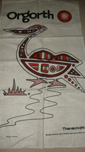 Pure Linen Handprinted Tea Towel Australia Orgorth - $10.85