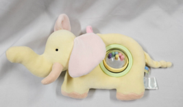 Carters John Lennon Yellow Stuffed Plush Elephant Rattle Toy - £38.83 GBP