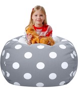 Aubliss Stuffed Animal Storage Bean Bag Chair Cover (No Beans),, Canvas ... - $37.93