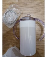 2 Sippy Cup Spill Proof Baby Toddler Stainless Steel Feeding Straight Ha... - $20.51 CAD