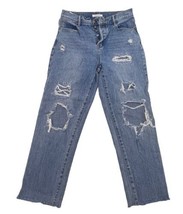 Pacsun High Rise Straight Ripped Jeans Women’s Blue Size 29 Distressed - £11.09 GBP