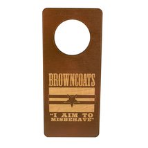 Door Hanger - Browncoats 9x4in Painted BROWN Wood - £11.52 GBP