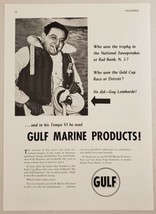 1946 Print Ad Gulf Marine Products Hydroplane Gold Cup Winner Guy Lombardo - £11.41 GBP