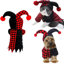 Funny Clown Pet Costume: The Ultimate Halloween Dress-Up For Your Furry Friend - £16.82 GBP