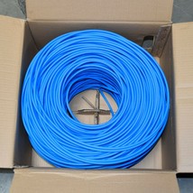 Bulk 1000Ft Cat6 Plenum Cmp Utp Ethernet Lan Cable Lszh 23Awg New Blue - £130.93 GBP