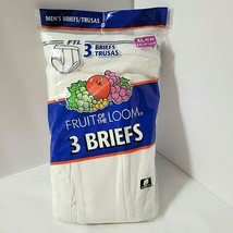 Vtg FTL Sz XL 42 - 44 NEW 3 Pr Fruit of the Loom Mens Briefs Underwear W... - £30.35 GBP