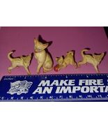 Vintage Miniature Cat Family of 4 - Hong Kong - Rubber   - $23.72